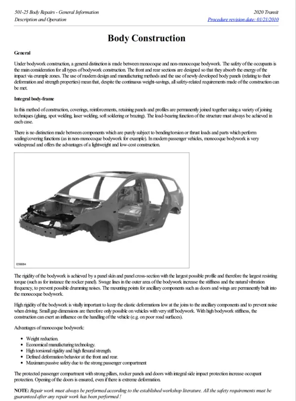 Ford USA Transit PDF Workshop Service Repair Manual 2020-2023 - Image 2